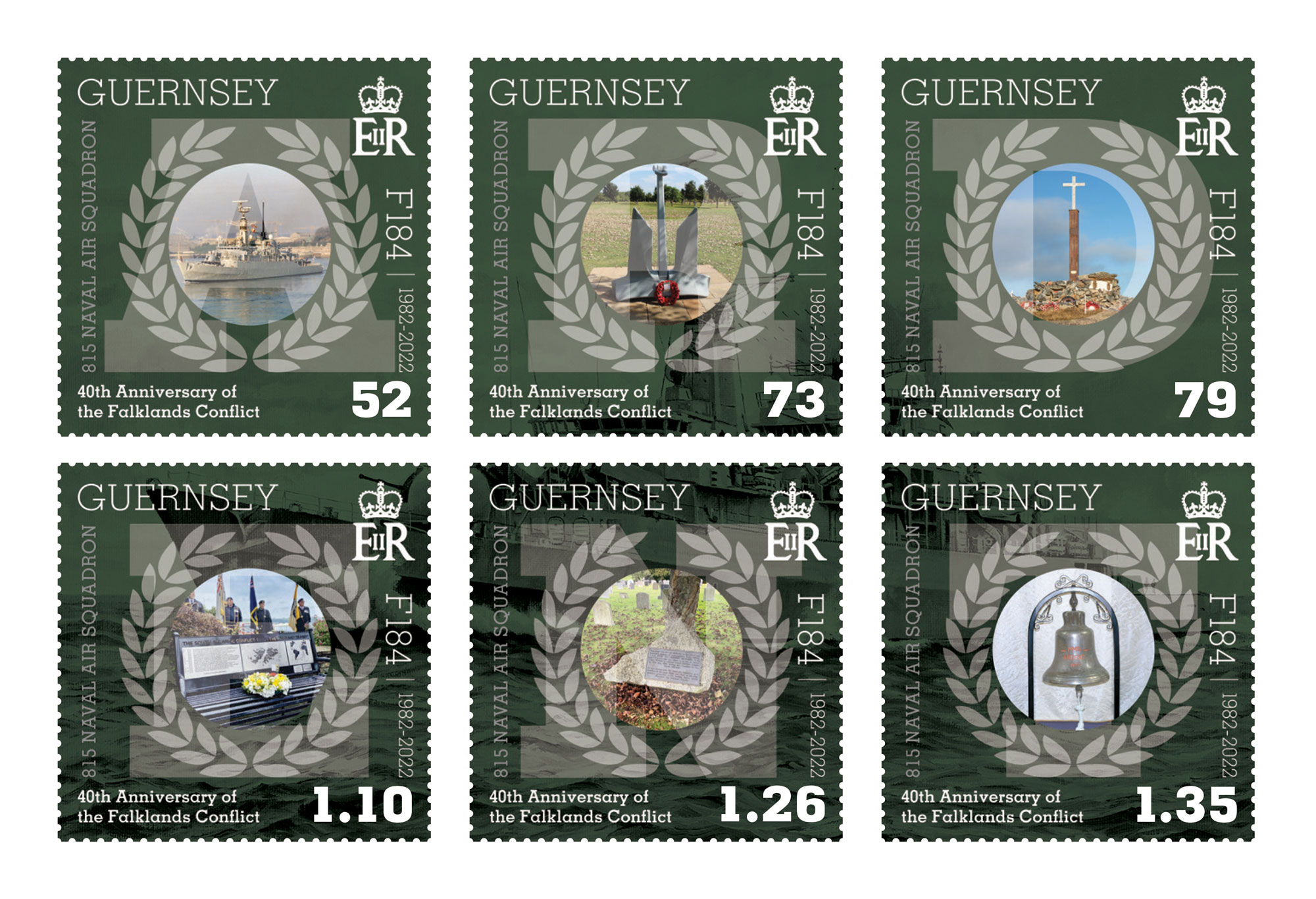 Set of 6 stamps